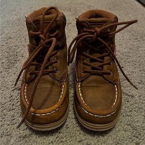 Kids Levi’s Brown Leather Lace-Up Boots